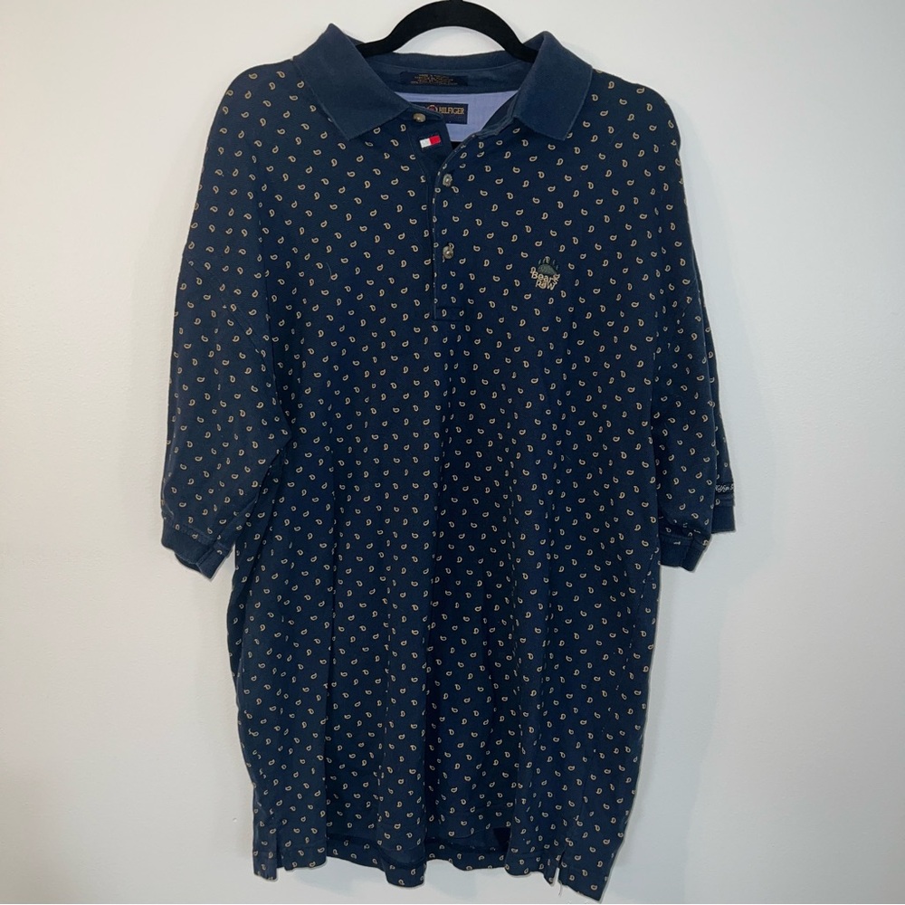 Tommy Hilfiger Golf Polo Men’s Size Large 100% Cotton Navy Blue